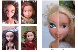 REALIDAD. As, sin lujosas y brillosas prendas y sin labios extremadamente marcados y exuberantes, las muecas