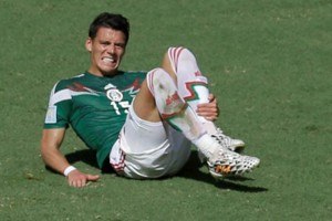 Moreno abandon� el terreno de juego al minuto 32. 