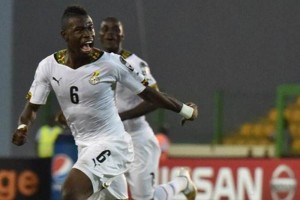Ghana avanza a la final de la Copa Africana Un jugador de Ghana celebra uno de los tres goles de su seleccin