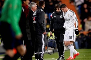 El colombiano sali� de cambio tras fracturarse el pie derecho