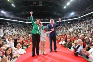 Fotograf�a difundida por la propia �lvarez en su cuenta de Twitter