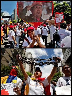 Se reunen chavistas en Caracas para marchar a Presidencia La actividad oficialista corre paralela a otras manifestaciones organizadas por la oposicin a Madur