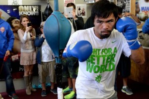 Manny durante un entrenamiento