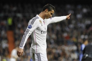 El delantero del Real Madrid durante el partido de los octavos de final de la Champions League