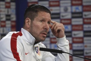 El t�cnico argentino en conferencia de prensa con el Atl�tico de Madrid