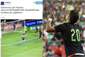 Herrera se estren� como goleador tricolor apenas a los dos minutos de juego en Kansas City. 