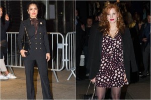 Salma y Jessica Chastain acudieron al desfile de Yves Saint Laurent, y aseguraron que su gusto por l