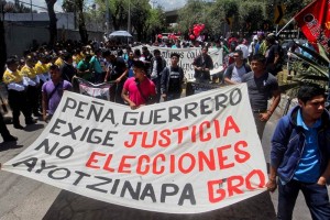 Integrantes de la CETEG realizaron movilizaciones para que no se realicen elecciones en Guerrero 