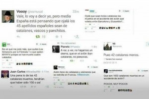 Investigan racismo en redes contra vctimas de Germanwings En los comentarios, algunos usuarios celebraban y se regodeaban ante la probabilidad de que las vct
