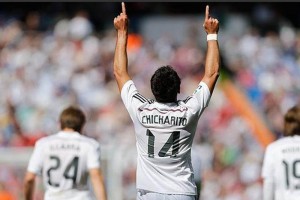 <b>Video</b> 'Chicharito' anota su primer gol en el Bernabu Hernndez acumula cinco goles como merengue: cuatro de liga y uno de copa.