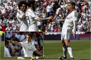 'Chicharito' anot� su primer gol en el Santiago Bernab�u; CR7 y Jes� tambi�n rompieron la red. 