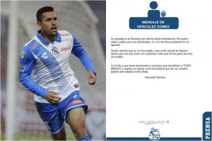 El 11 de abril , el senador del Pan en Puebla critic� el nombre de H�rculez G�mez. 