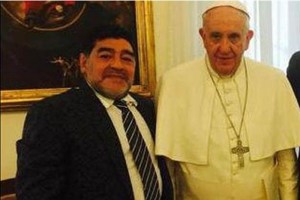 El ex futbolista se reuni� este jueves con el Papa Francisco