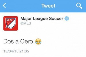 La cuenta oficial de la MLS hizo burla en el Twitter