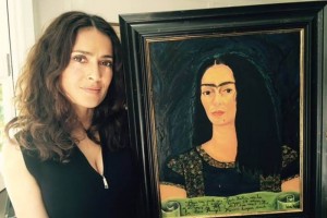 Salma mostr su habilidad para la pintura