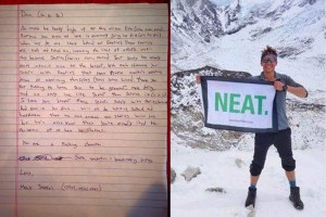 Su amigo Max Stossel le encarg� una carta para que la leyera cuando llegara a la cima con una ret�ri