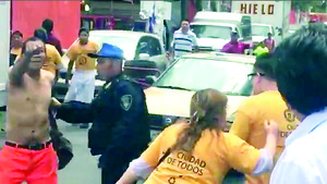 Se enfrentan en mitin de Morena en Iztapalapa