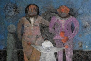 'La familia' (1987) es la �ltima y definitiva obra de Tamayo sobre este motivo y, tras el toque del 