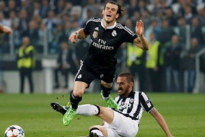 El jugador gales  durante el juego de ida de la semifinal ante la Juventus