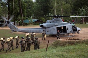 El Pent�gono hab�a ordenado el despliegue de tres helic�pteros UH-1Y Huey y cuatro aeronaves de desp