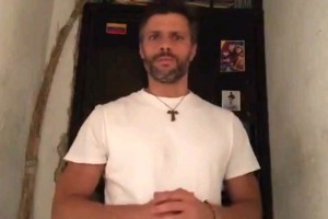 Captura de pantalla del video de L�pez, difundido por su esposa