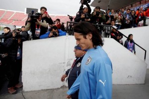 El delantero uruguayo en conferencia de prensa
