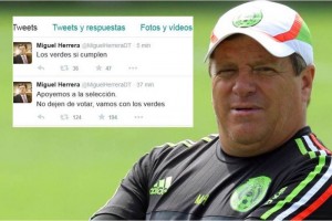 'El Piojo' Herrera llama al voto Un segundo tuit de Miguel Herrera caus crticas en redes sociales