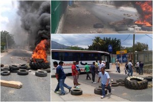 Los maestros colocaron barricadas y tienen cerrado los accesos en este municipio