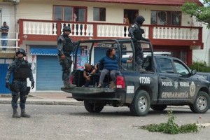 Aspecto de elementos federales en la zona