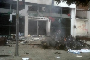 En el inmueble del PRI se dieron actos de saqueo, de donde se extrajeron escritorios, computadoras, 