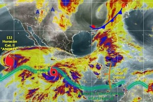 La tormenta tropical Blanca se localiza a 605 kilmetros al sur de Zihuatanejo, Guerrero, y amenaza 