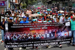 La CNTE y los contingentes consolidados como de Oaxaca, Guerrero, Chiapas, Michoac�n y Veracruz, aco