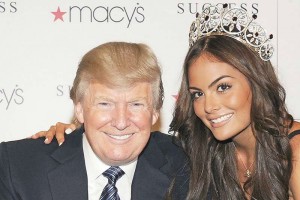 Donald Trump y la mexicana Ximena Navarrete, ex Miss Universo, quien mencion en das pasados que al